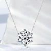 Sterling Silver Round Cut Pendant Necklace - Simple & Elegant