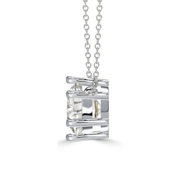 Sterling Silver Round Cut Pendant Necklace - Simple & Elegant