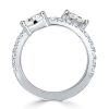 Multi Row Spiral Engagement Ring in Rhodium-Plated 925 Sterling Silver