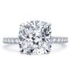 Cushion Cut White Sapphire Engagement Ring - Sterling Silver, Affordable & Classic