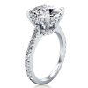 Cushion Cut White Sapphire Engagement Ring - Sterling Silver, Affordable & Classic