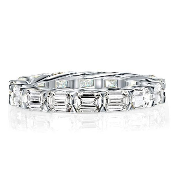 Vintage Baguette Wedding Band Ring | 4.00 CT. TW. Simulated Stones | Sterling Silver