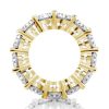 Cushion Cut Eternity Band | 18K Gold Plated Sterling Silver Created White Sapphire Wedding Band