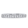 0.93 CT. TW. Eternity Channel Setting Wedding Band in Rhodium Plated Sterling Silver