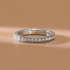 0.93 CT. TW. Eternity Channel Setting Wedding Band in Rhodium Plated Sterling Silver
