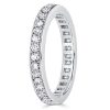 0.93 CT. TW. Eternity Channel Setting Wedding Band in Rhodium Plated Sterling Silver