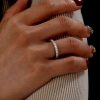 0.93 CT. TW. Eternity Channel Setting Wedding Band in Rhodium Plated Sterling Silver