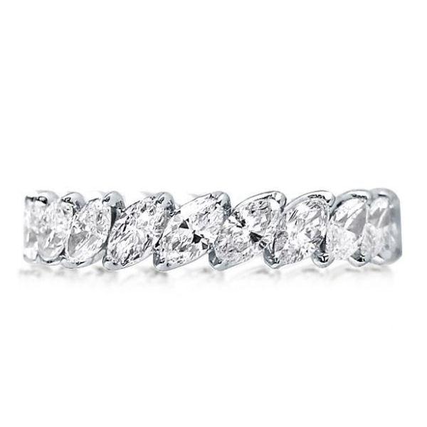 Marquise White Sapphire Eternity Wedding Band - 925 Sterling Silver