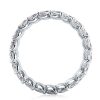 Marquise White Sapphire Eternity Wedding Band - 925 Sterling Silver