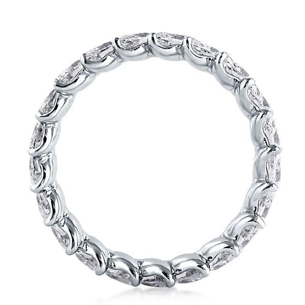 Marquise White Sapphire Eternity Wedding Band - 925 Sterling Silver