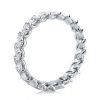 Marquise White Sapphire Eternity Wedding Band - 925 Sterling Silver
