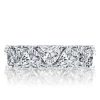 Heart Eternity Band - Created White Sapphire Wedding Ring in Sterling Silver