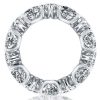 Heart Eternity Band - Created White Sapphire Wedding Ring in Sterling Silver