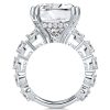 Cushion Cut Sterling Silver Engagement Ring - 15.27 CT Simulated Diamond