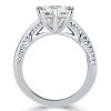 Vintage Pear Cut Sterling Silver Engagement Ring - 3 CT Center Stone