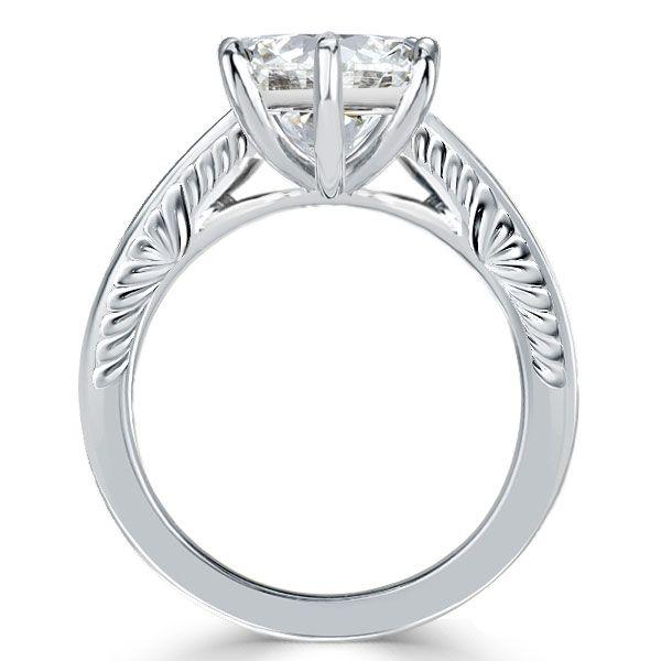 Vintage Pear Cut Sterling Silver Engagement Ring - 3 CT Center Stone