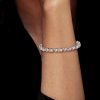 Sterling Silver Alternating Round & Pear CZ Tennis Bracelet for Women - 6, 7, 8, 9 Inch
