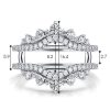 Sterling Silver Crown Enhancer Ring Guard - Sparkly Ring for Women