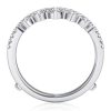 Sterling Silver Crown Enhancer Ring Guard - Sparkly Ring for Women