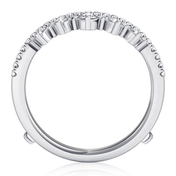 Sterling Silver Crown Enhancer Ring Guard - Sparkly Ring for Women