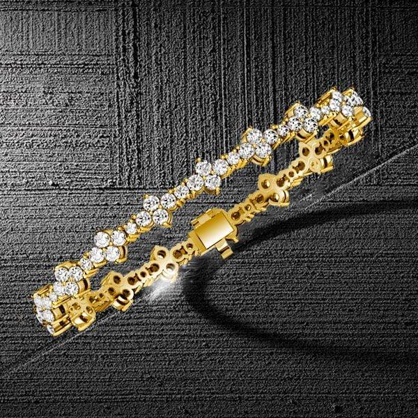 Vivid White Sapphire Tennis Bracelet in Sterling Silver | Customizable Length