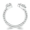 Emerald Open Wedding Band in Sterling Silver - Adjustable & Unique