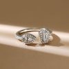 Emerald Open Wedding Band in Sterling Silver - Adjustable & Unique