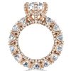 Rose Gold Engagement Ring - 3.87 CT Center Stone, 18K Rose Gold Plated Sterling Silver