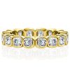 Cushion Cut Eternity Wedding Band - 925 Sterling Silver - 2.88 CTW
