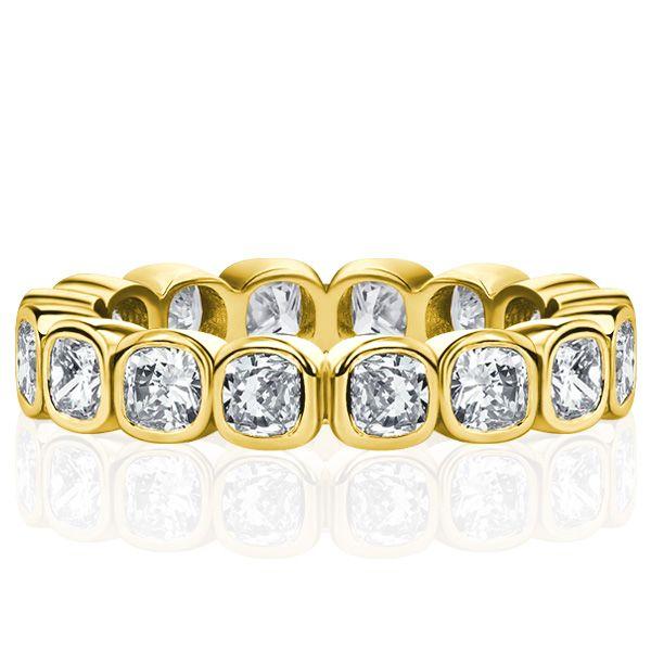 Cushion Cut Eternity Wedding Band - 925 Sterling Silver - 2.88 CTW