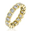 Cushion Cut Eternity Wedding Band - 925 Sterling Silver - 2.88 CTW
