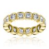 Cushion Cut Eternity Wedding Band - 925 Sterling Silver - 2.88 CTW