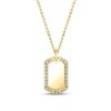 Personalized Initial Tag Necklace - 18K Gold Plated Sterling Silver Signet Pendant