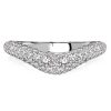 Pave Chevron Wedding Band Ring - 925 Sterling Silver, 0.75 CT. TW.