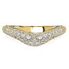 Pave Chevron Wedding Band Ring - 925 Sterling Silver, 0.75 CT. TW.