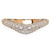 Pave Chevron Wedding Band Ring - 925 Sterling Silver, 0.75 CT. TW.