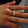 Pave Chevron Wedding Band Ring - 925 Sterling Silver, 0.75 CT. TW.