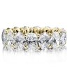 18K Gold Plated Sterling Silver Oval Eternity Wedding Band (7.00 CT. TW.)