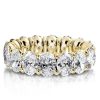 18K Gold Plated Sterling Silver Oval Eternity Wedding Band (7.00 CT. TW.)