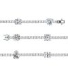 Multi Cut Created White Sapphire Tennis Bracelet in Rhodium-Plated 925 Sterling Silver