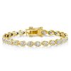 18K Gold Plated Pear Cut White Sapphire Tennis Bracelet - 6 CT. TW