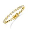 18K Gold Plated Pear Cut White Sapphire Tennis Bracelet - 6 CT. TW