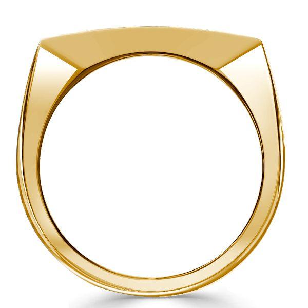 Emerald Half Eternity Band Ring - 18K Gold Plated Sterling Silver