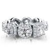 Eternity Halo Created White Sapphire Wedding Band in 925 Sterling Silver