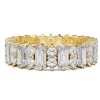 Baguette and Round Cut Eternity Wedding Band for Women in 925 Sterling Silver, 2.94 CT. TW.