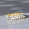 Baguette and Round Cut Eternity Wedding Band for Women in 925 Sterling Silver, 2.94 CT. TW.