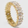 Baguette and Round Cut Eternity Wedding Band for Women in 925 Sterling Silver, 2.94 CT. TW.