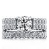 Princess Cut Wedding Band - 925 Sterling Silver Ring Enhancer