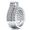 Princess Cut Wedding Band - 925 Sterling Silver Ring Enhancer