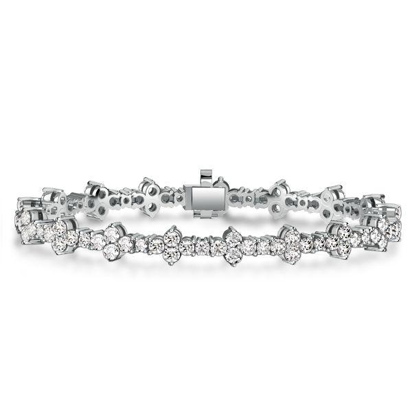White Sapphire Tennis Bracelet in Sterling Silver - Vivid Sparkle, Multiple Lengths